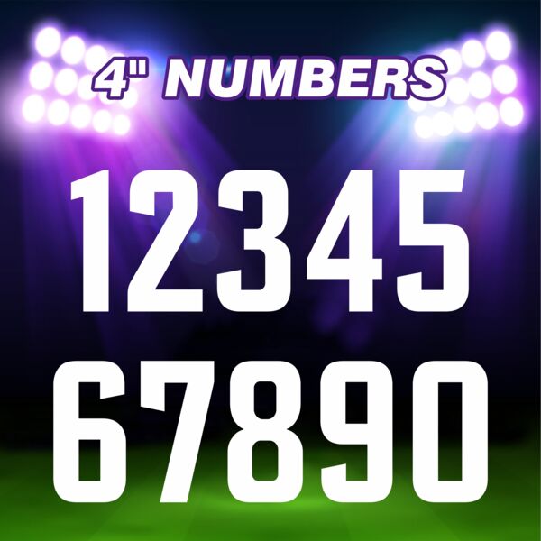 Sports Numbers - 4 inch -  NO OUTLINE Thumbnail