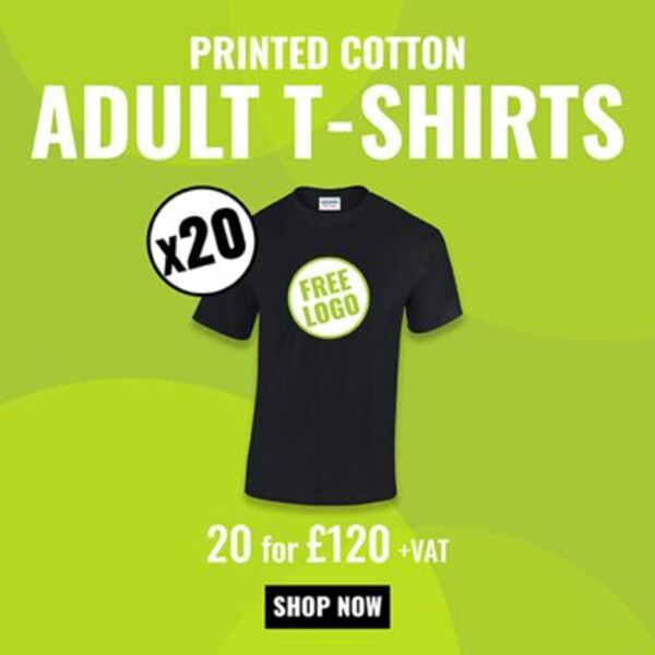 20x Printed Cotton™ adult t-shirts Thumbnail